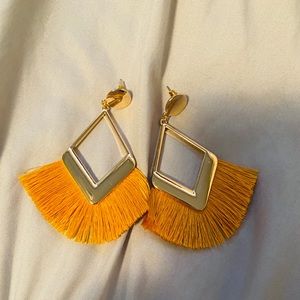 Fringe dangly earrings